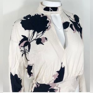 Free People Say You Love Me Floral Top Blouse sz XSmall